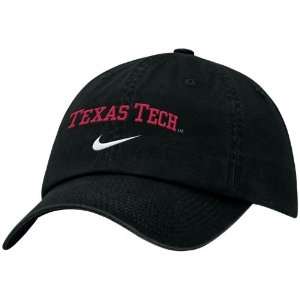  Nike Texas Tech Red Raiders Black Campus Adjustable Hat 