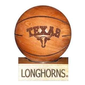  Texas Longhorns Laser Engraved Wood Basketball Sports 