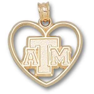  Texas A&M University Dangle Pendant   Atm In Heart 5/8 