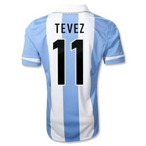  adidas Argentina 11/12 TEVEZ Home Soccer Jersey Sports 