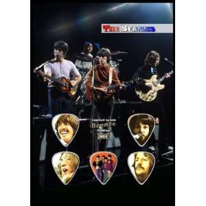  The Beatles Bronze Edition Guitar Pick Display With 5 