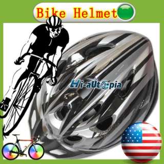   Bike Helmet Black with Silver PVC EPS Bicycle Cycling Riding sport