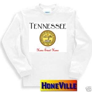 long sleeve T shirt sweatshirt TENNESSEE state seal home  