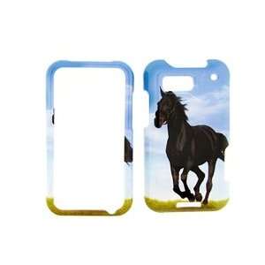  Motorola Defy Blue Sky with Black Stallion Horse Animal 