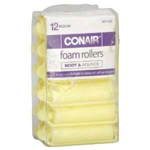  Conair Foam Rollers, Body & Bounce, Medium 12 rollers 