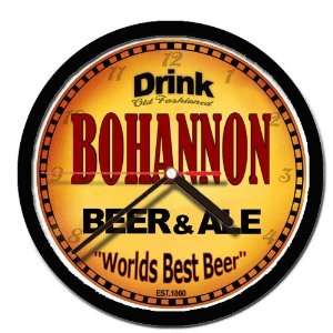  BOHANNON beer and ale cerveza wall clock 