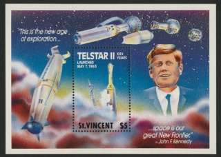 St Vincent 1171 MNH John F. Kennedy, Space, Rocket, Telstar II  