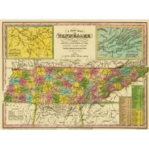  STATE OF TENNESSEE (TN) BY H.S. TANNER 1833 MAP