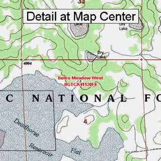 USGS Topographic Quadrangle Map   Boles Meadow West, California 
