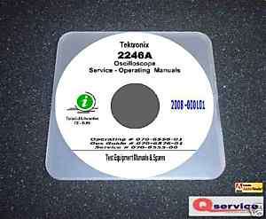 Tektronix TEK 2246A Service + Operatorss Manual CD  