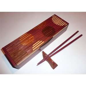  Handcrafted wooden chopsticks box 