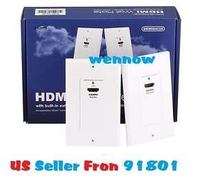 1080P HDMI over CAT5E/CAT6 Extender Wall Plate (Pair)  