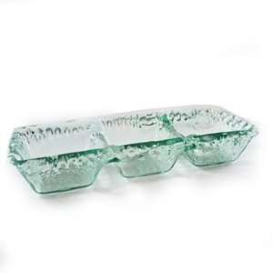  Grehom Recycled Glass Tapas Dish   Frosted Triple; Made of 