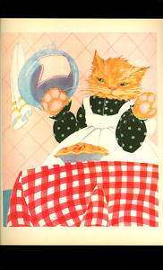 1931 FERN BISEL PEAT Print~KITTEN Stories~CAT BAKES PIE  