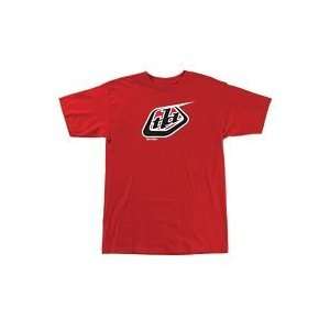  Troy Lee Designs Logo T Shirt   Medium/Red Automotive