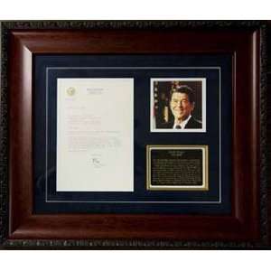  Ronald Reagan Framed Document