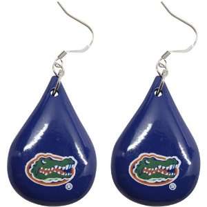   Dayna U Florida Gators Royal Blue Tear Drop Wooden Earrings Jewelry