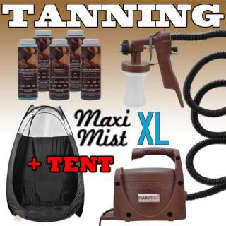 Maxi Mist XL w/ BLK TENT Sunless Spray Tanning KIT Machine Airbrush 