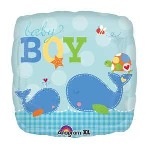    18 Baby Boy Whale Foil Balloon Party Supplies Toys & Games
