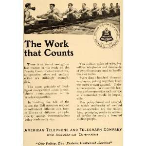   Ad American Telephone Telegraph Crew Rowing Team   Original Print Ad