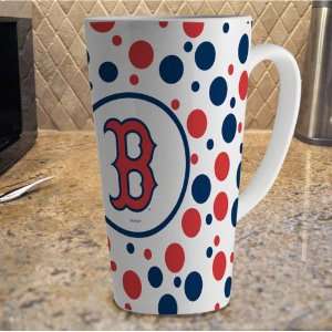  Boston Red Sox 16oz. Polka Dot Ceramic Latte Mug Sports 