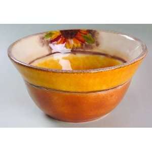 com Clay Art Tuscan Sunflower Soup/Cereal Bowl, Fine China Dinnerware 