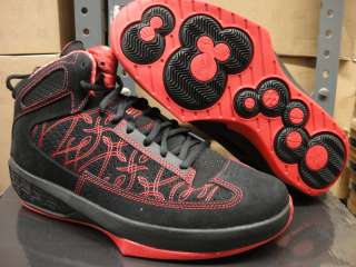 Nike Jordan Icons Black Varsity Red Sneakers Mens 12  