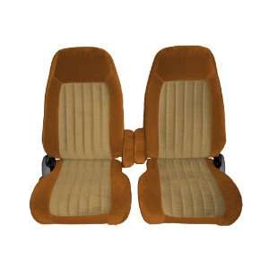   Camel Velour Bucket Seat Upholstery with Sandstone Velour Inserts