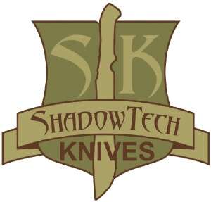 Shadow Tech Knife Black Scorpion w Crusher End Kydex Sheath Black 550 