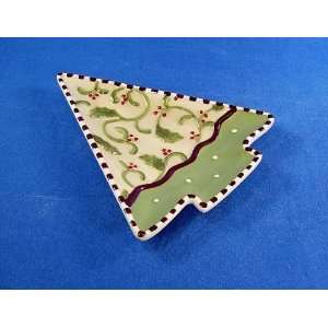   Tree Shaped Cake Plates, Boughs of Holly Collection