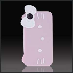  Pink Hello Kitty Face w Bow Flexa flexible silicone soft skin case 