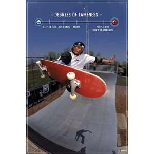  Degrees of Lameness Skateboarding Poster Print