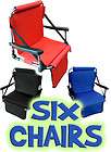   Outdoors™ Stadium Chairs w/ Armrests & Back   Bleacher Seat, Cushion