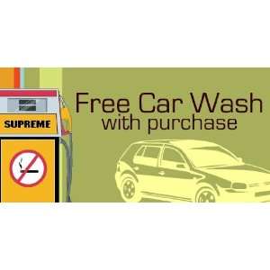    3x6 Vinyl Banner   Free Car Wash With Purchase 