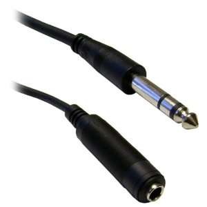  Cable 1 4 in Stereo Male to 1 4 in Stereo Female 6 ft 