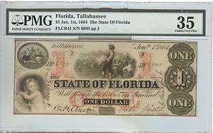 1864   $1 STATE OF FLORIDA TALLAHASSEE PMG Choice VF 35  