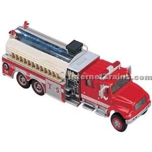   International 4900 3 Axle Crew Cab Fire Tanker   Red Toys & Games