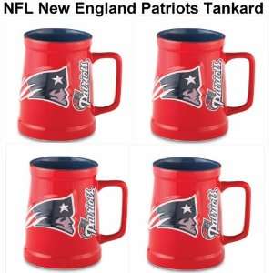  NFL Tankards Set of 4   New England Patriots Sports 