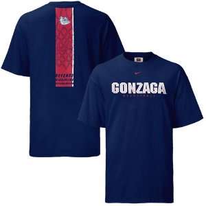  Nike Gonzaga Bulldogs Navy Crunch Time Basketball T shirt 