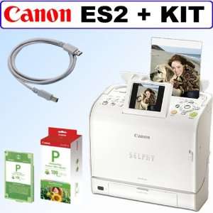  Canon ES2 Compact Photo Printer + Accessory Kit Camera 