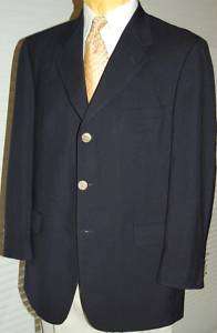 D23 42L Navy Wool BROOKS Mens Blazer Sport Coat Jacket  