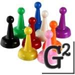 NEW Set of 9 25mm Standard Pawns Board Game Play Pieces  
