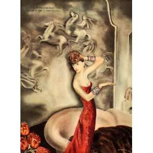  1934 Mariette Lydis George Lapape ART DECO Women Print 