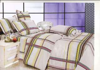 Pcs Cotton plaid LUXURY BED IN A BAG Full HL0205  