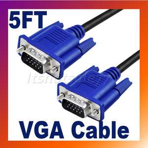 5FT 1.5M VGA/SVGA HDB15 Male to Male Extension Cable  