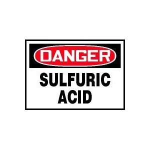  DANGER Labels SULFURIC ACID Adhesive Dura Vinyl   Each 3 1 