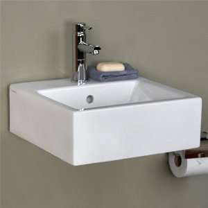  Arena Wall Mount Sink   Single Hole Faucet Drilling 