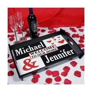   Names Couples Love Breakfast Serving Tray