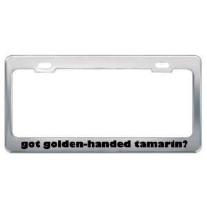 Got Golden Handed Tamarin? Animals Pets Metal License Plate Frame 