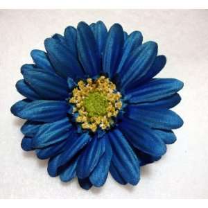 Bright Blue Daisy Hair Flower Clip